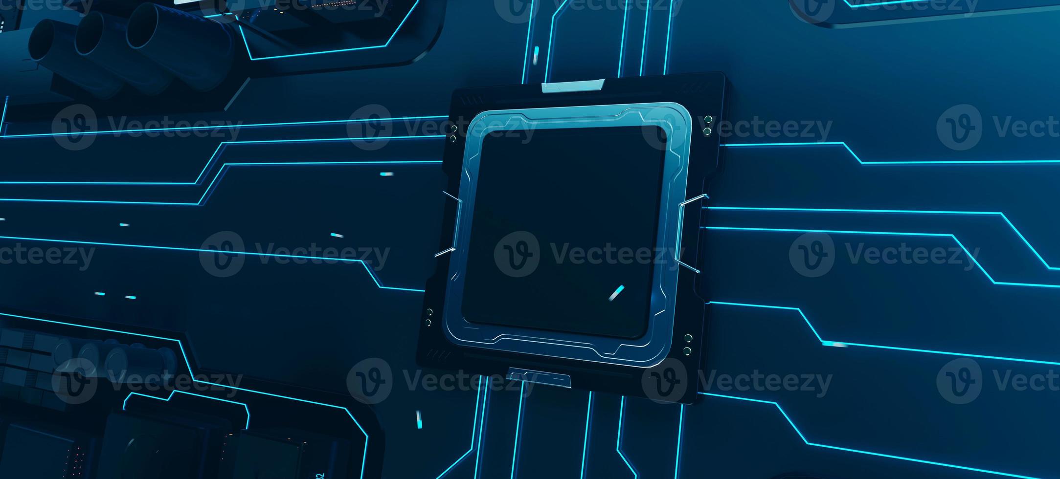 the variety of different types of chips and electronic components on the printed circuit board photo