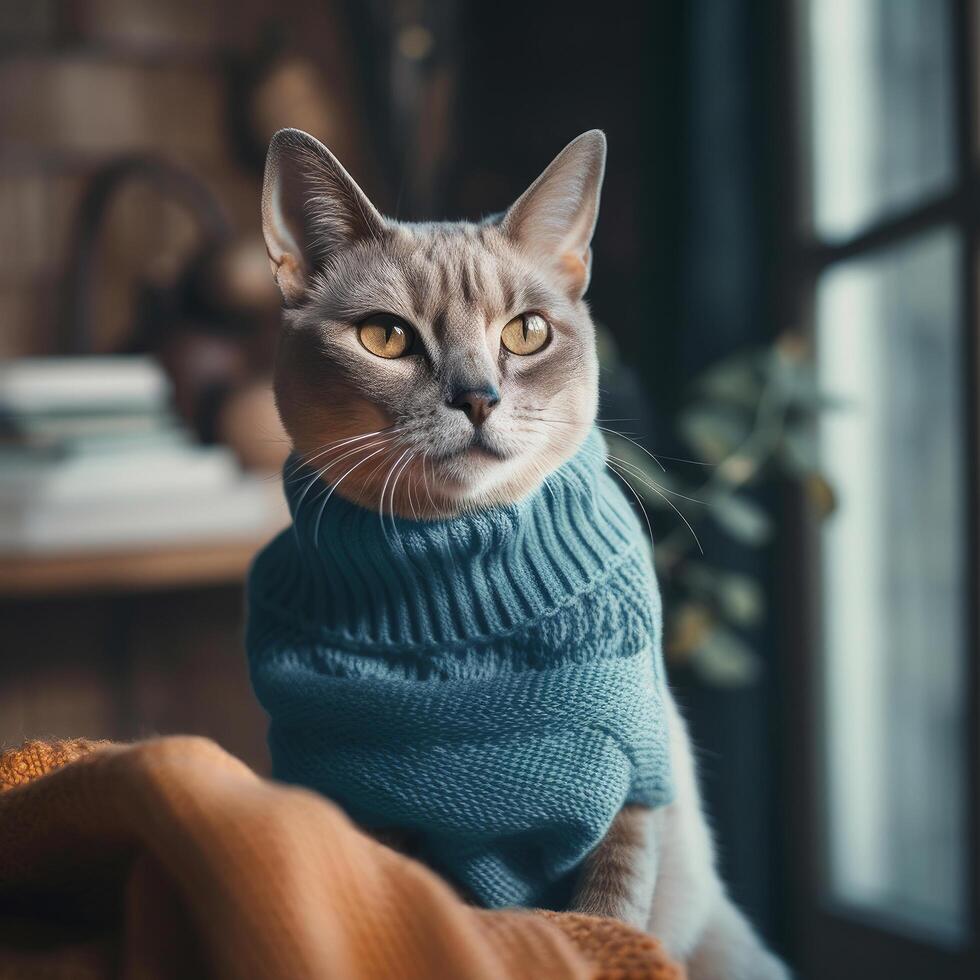Cute cat. Illustration photo