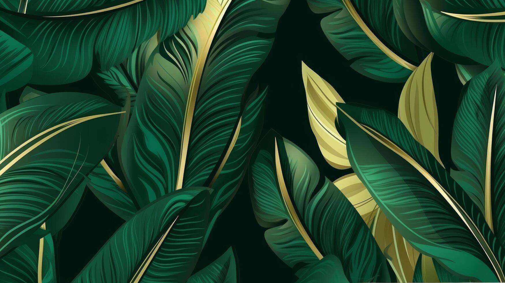 Tropical leaves luxury background. Illustration photo