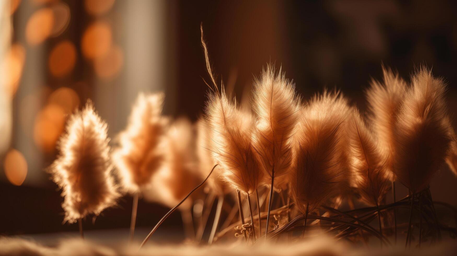 Dry Rabbit tail grass. Illustration photo