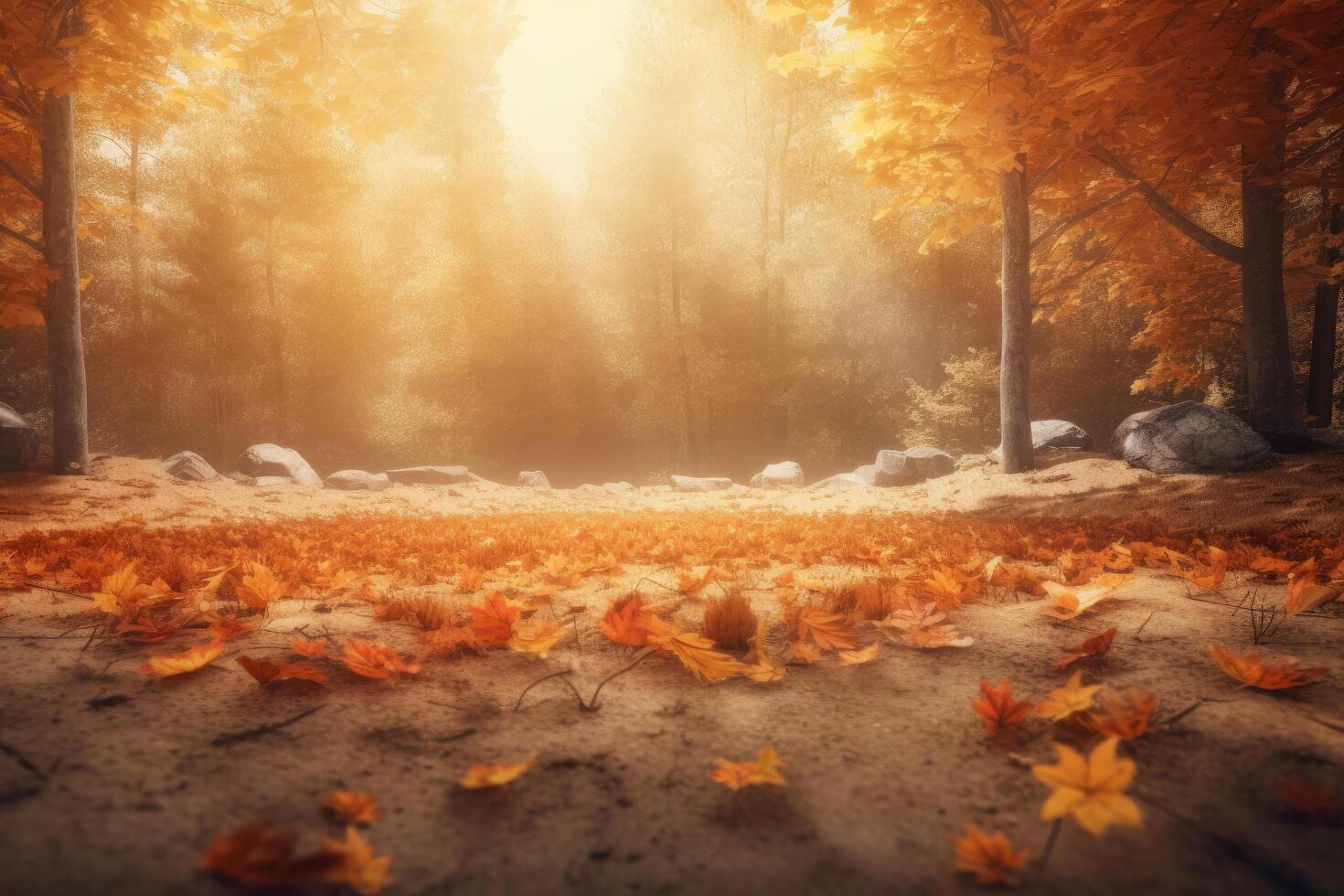 magia otoño otoño antecedentes. ilustración ai generativo foto