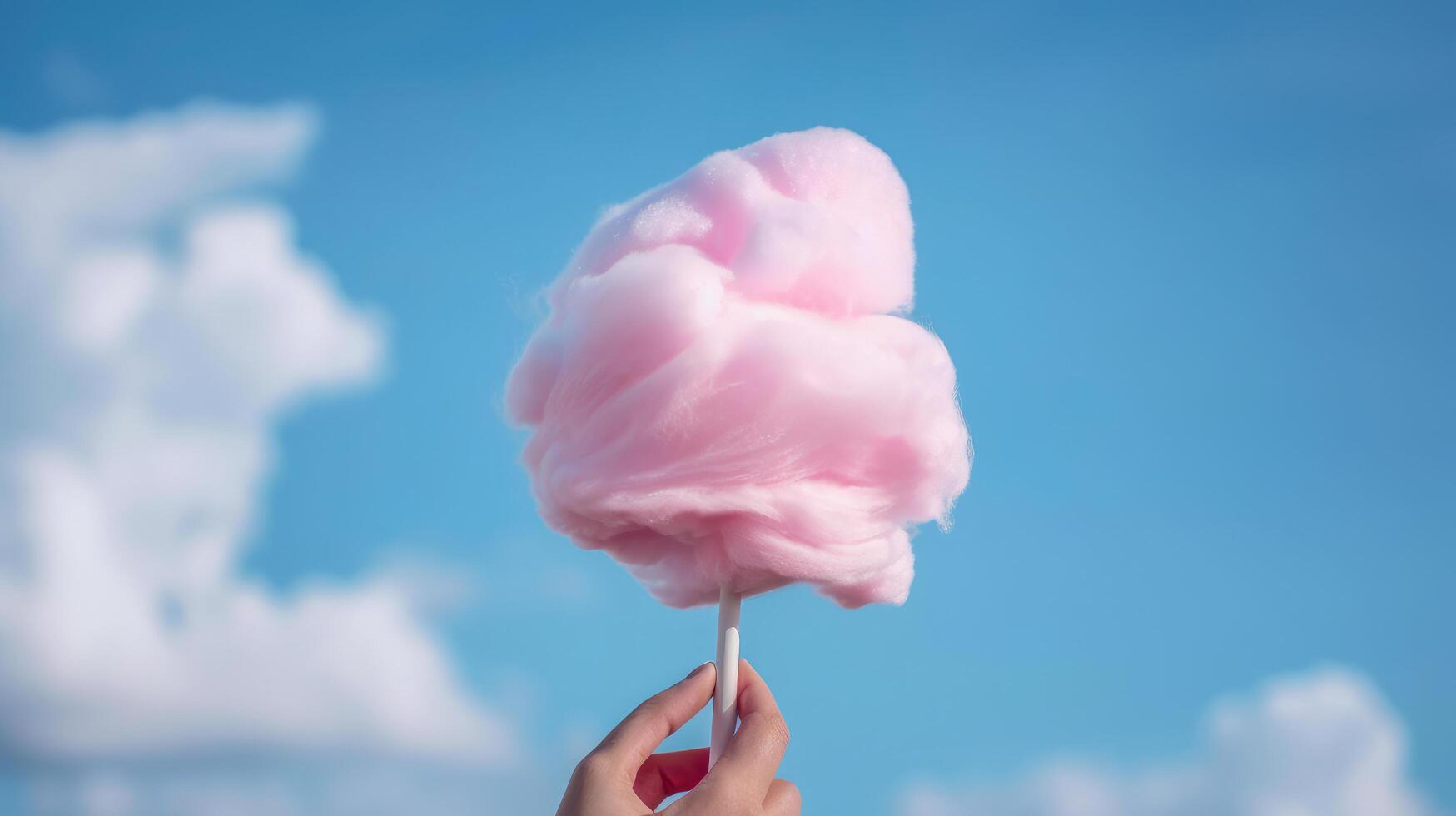 Pink cotton candy. Illustration photo