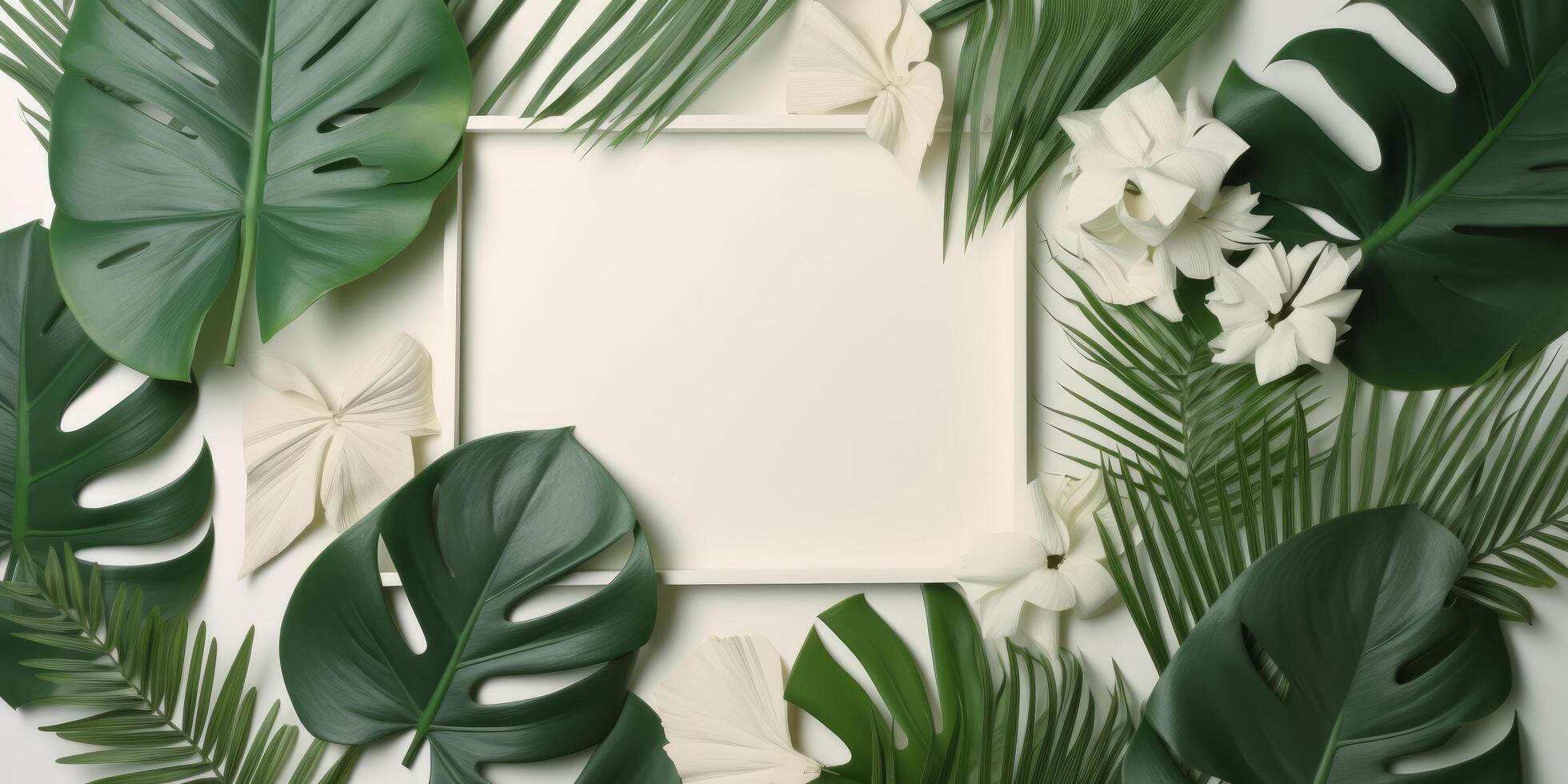Tropical natural frame. Illustration photo