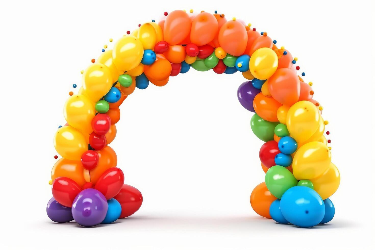 Balloon arch isolated. Illustration photo