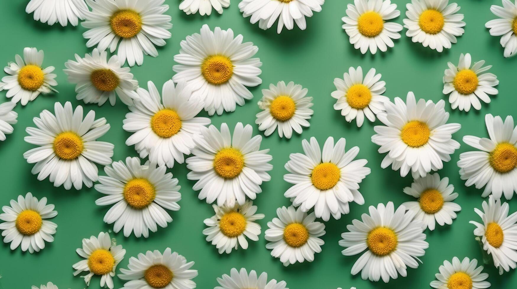 Chamomile flowers background. Illustration photo