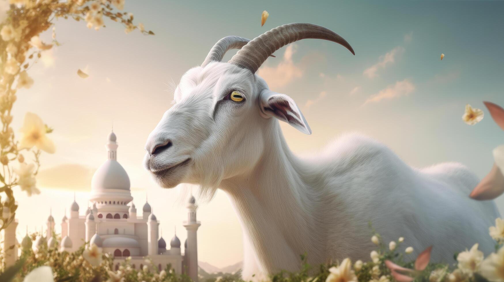 Eid Al Adha Mubarak background. Illustration photo