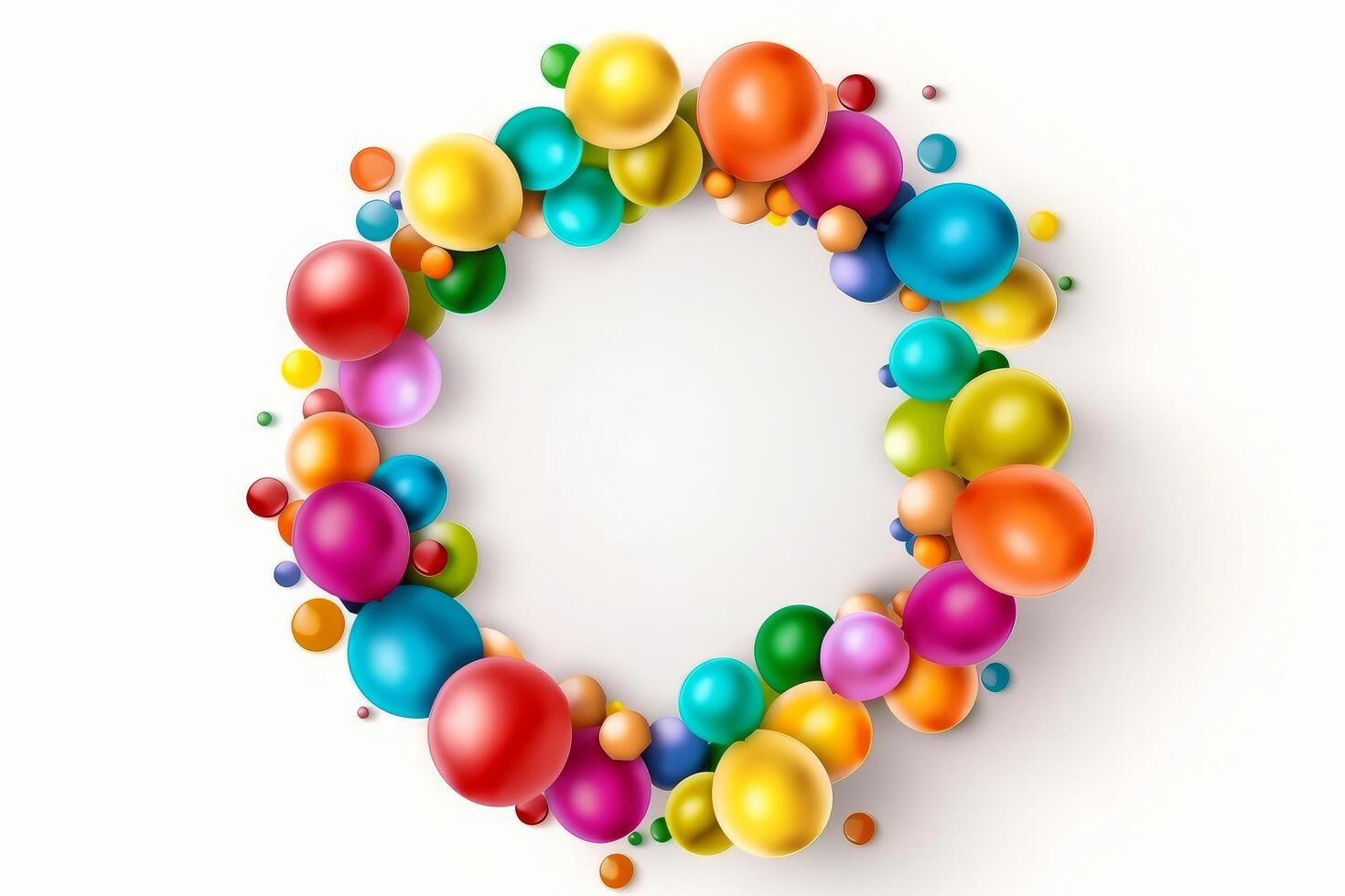 Circle balloon frame. Illustration photo
