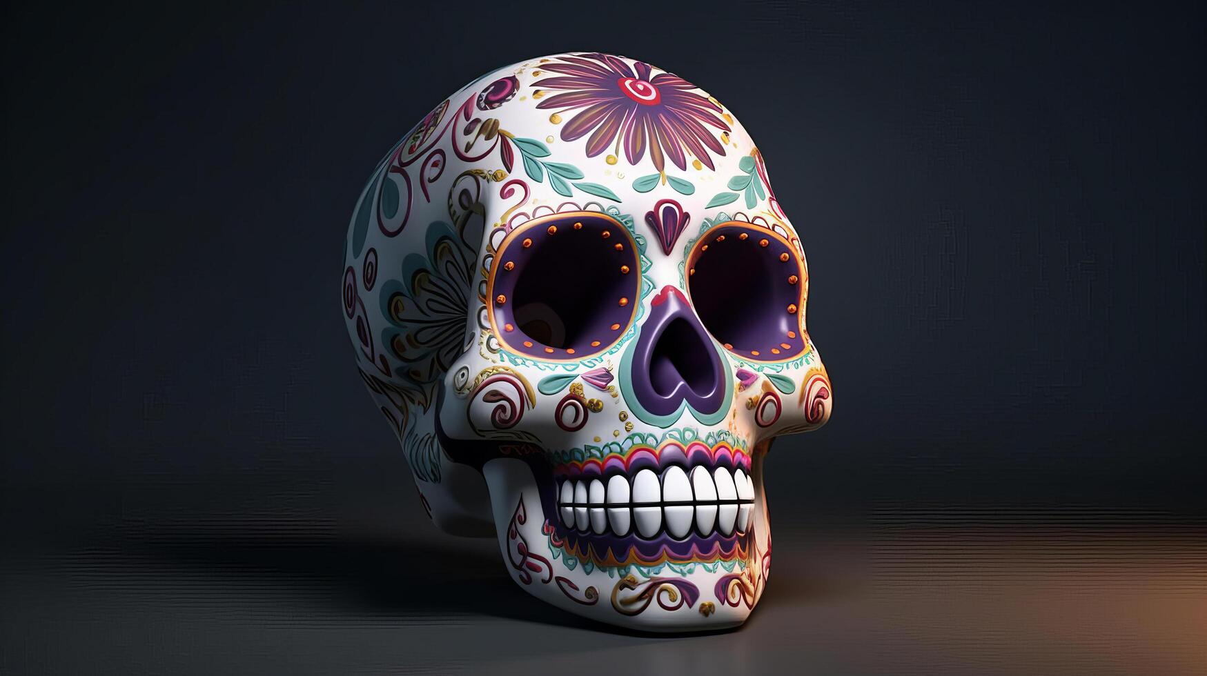 Sugar Skull Background. Illustration photo