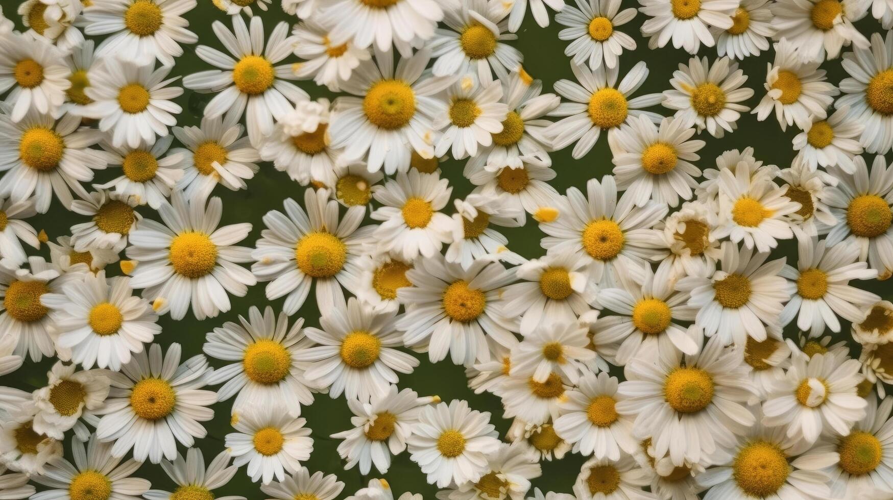 Chamomile flowers background. Illustration photo