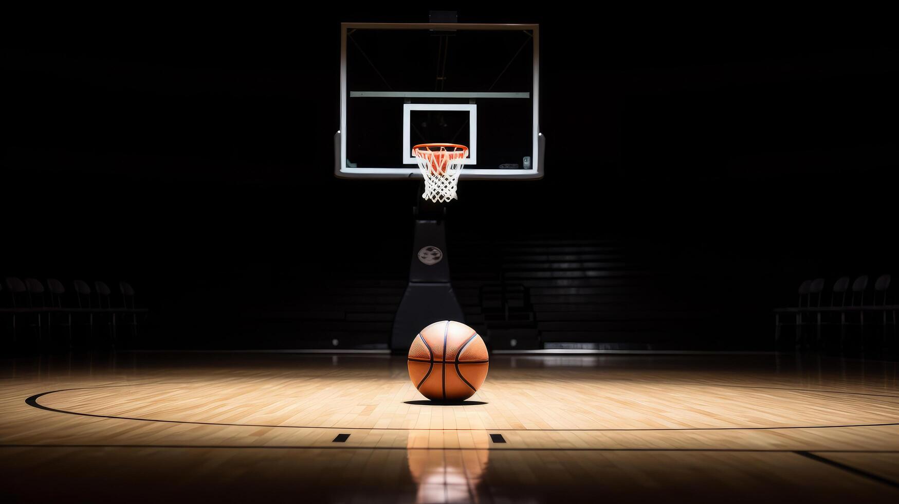 baloncesto antecedentes. ilustración ai generativo foto