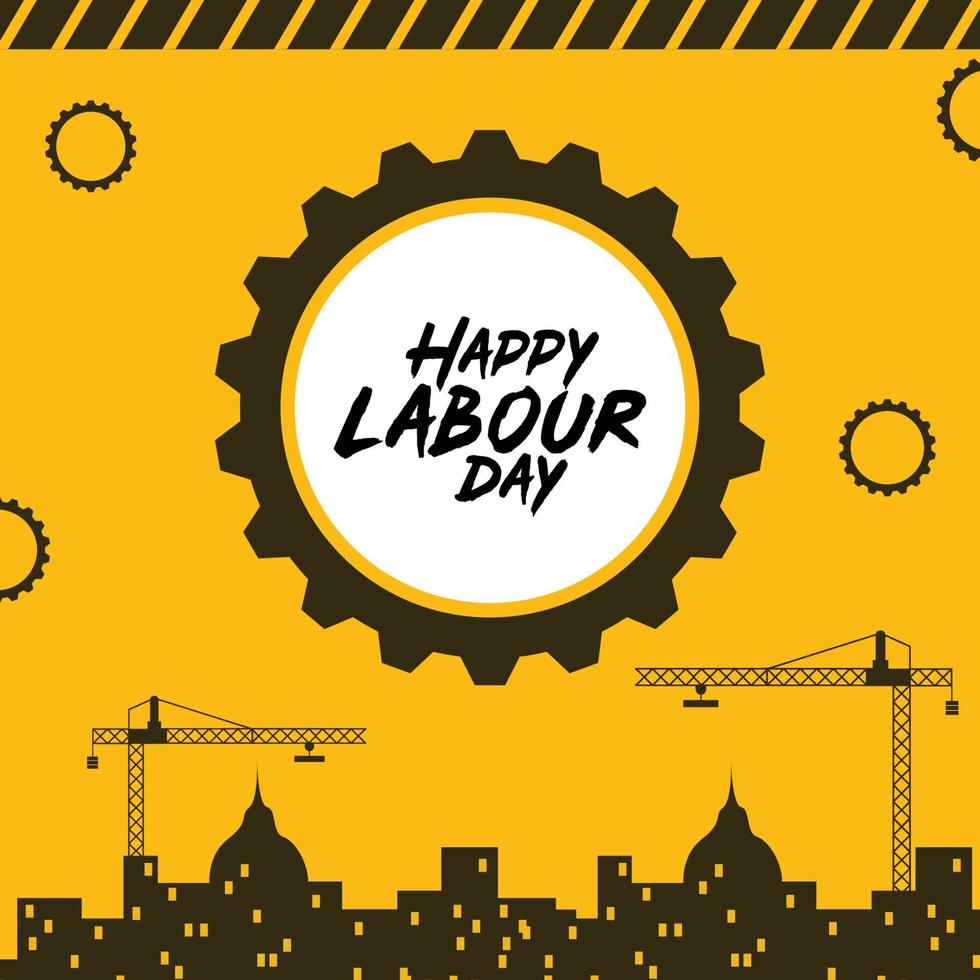 Happy Labour day 1st May Vector Template banner