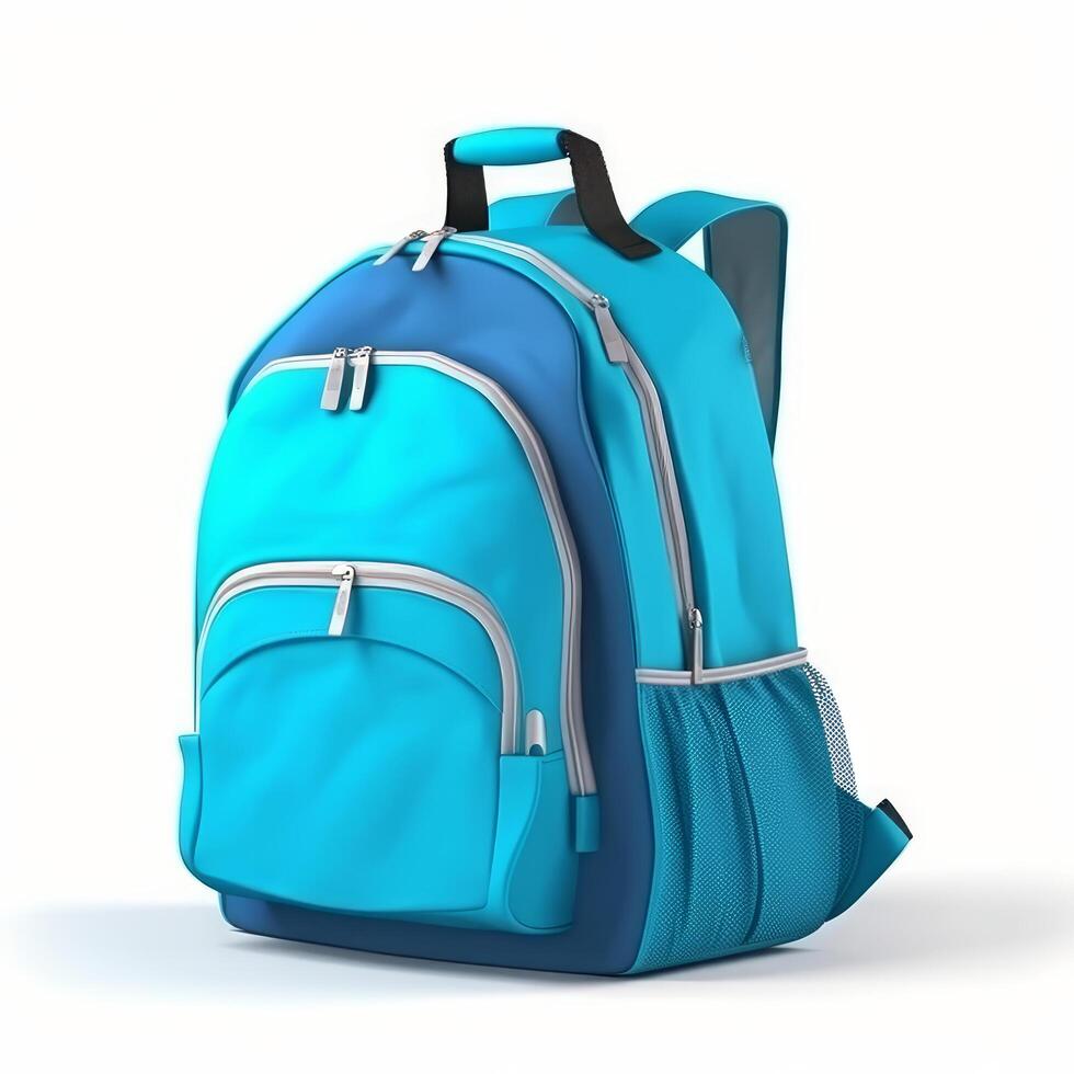 School backpack isolated. Illustration photo