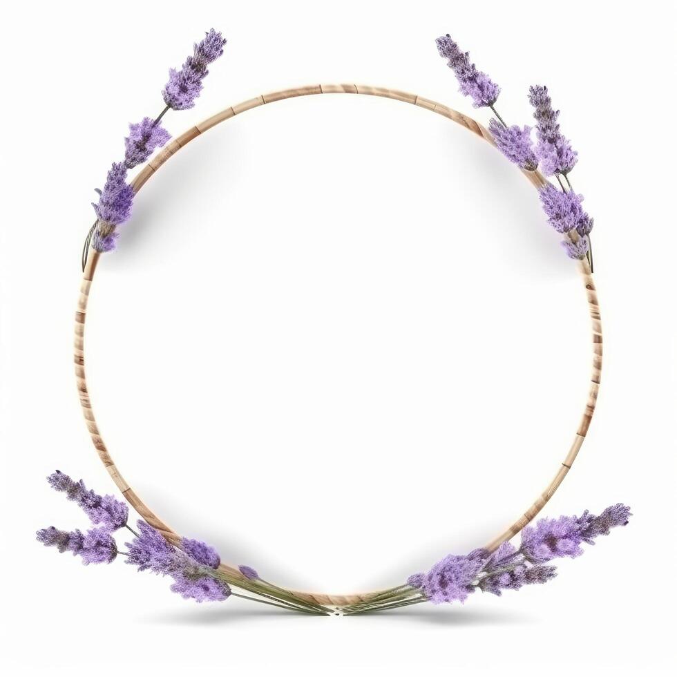 Lavender circle frame. Illustration photo