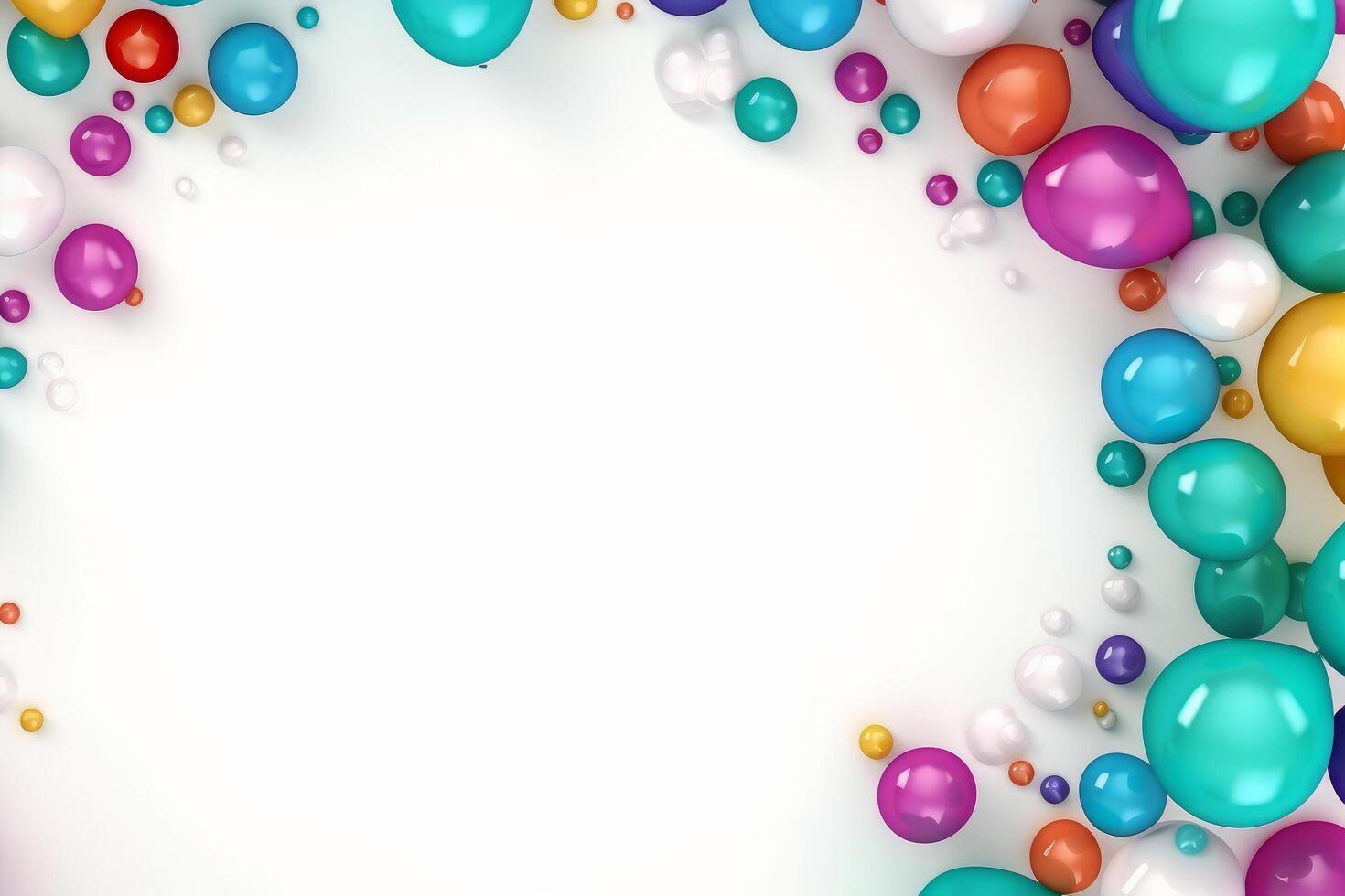 Circle balloon frame. Illustration photo