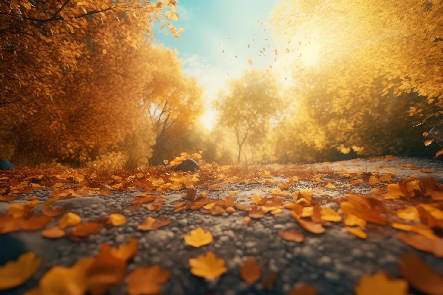 Magic Autumn Fall Background. Illustration photo