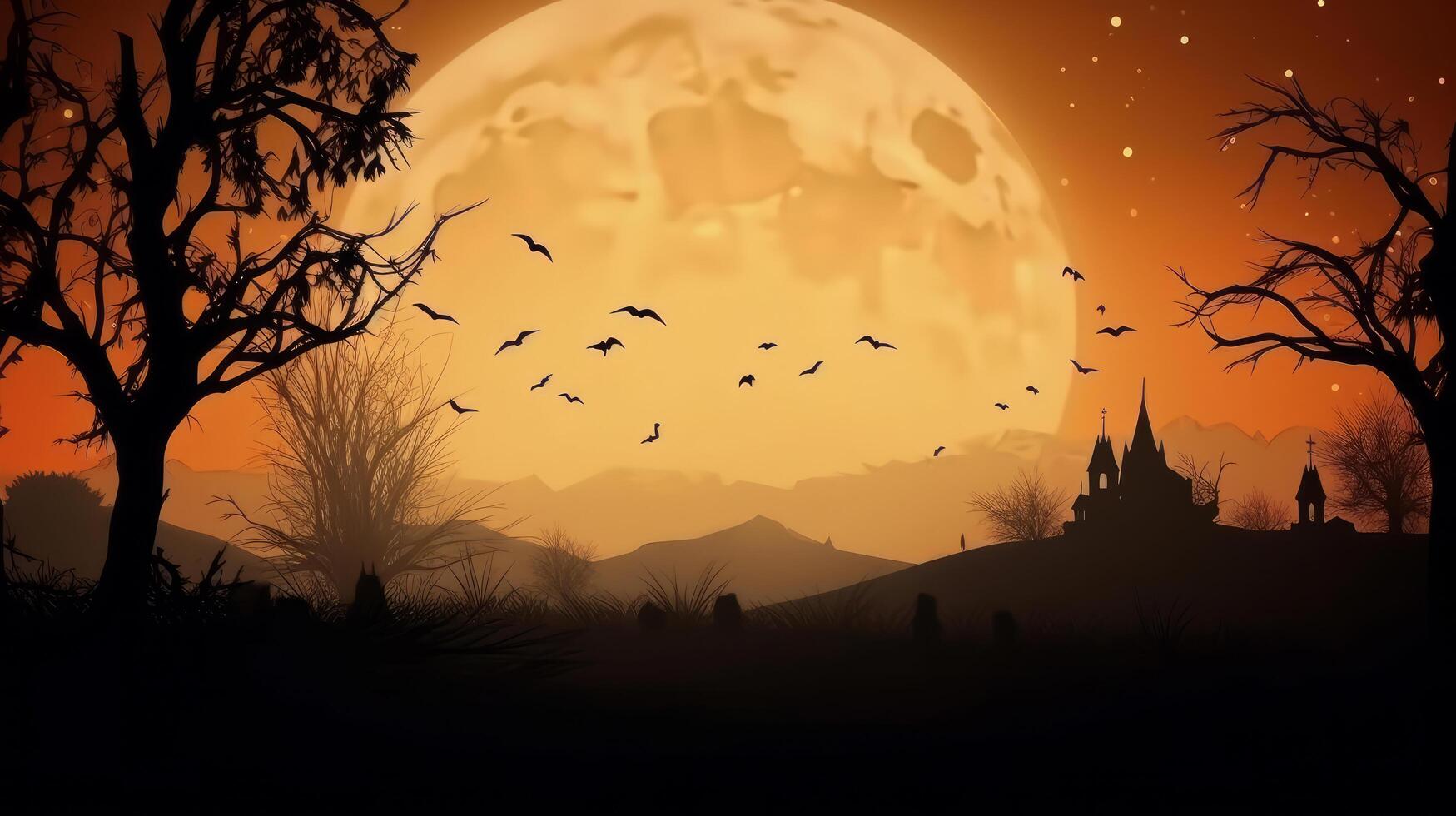 Halloween spooky background. Illustration photo