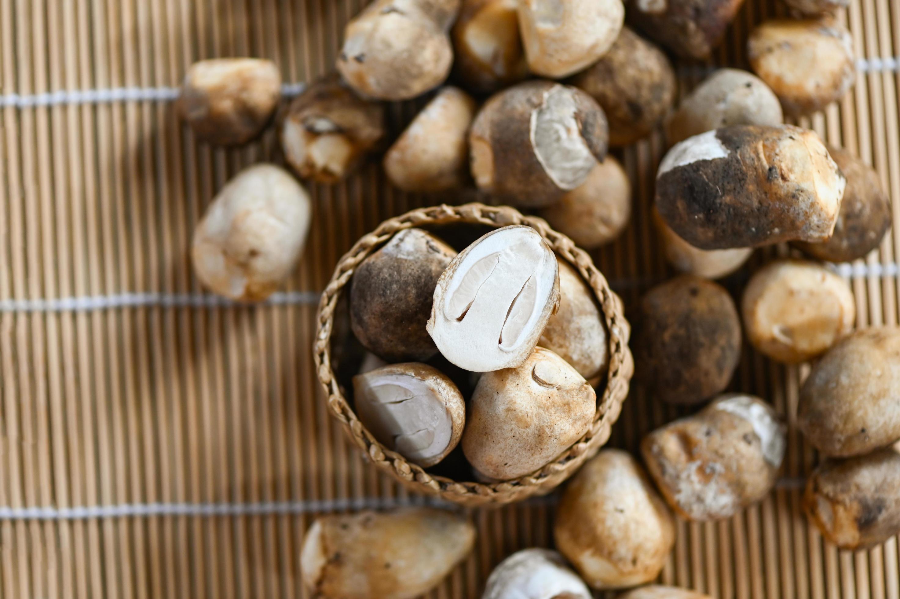straw mushrooms on basket, fresh mushrooms slice for cooking food 22338388  Stock Photo at Vecteezy