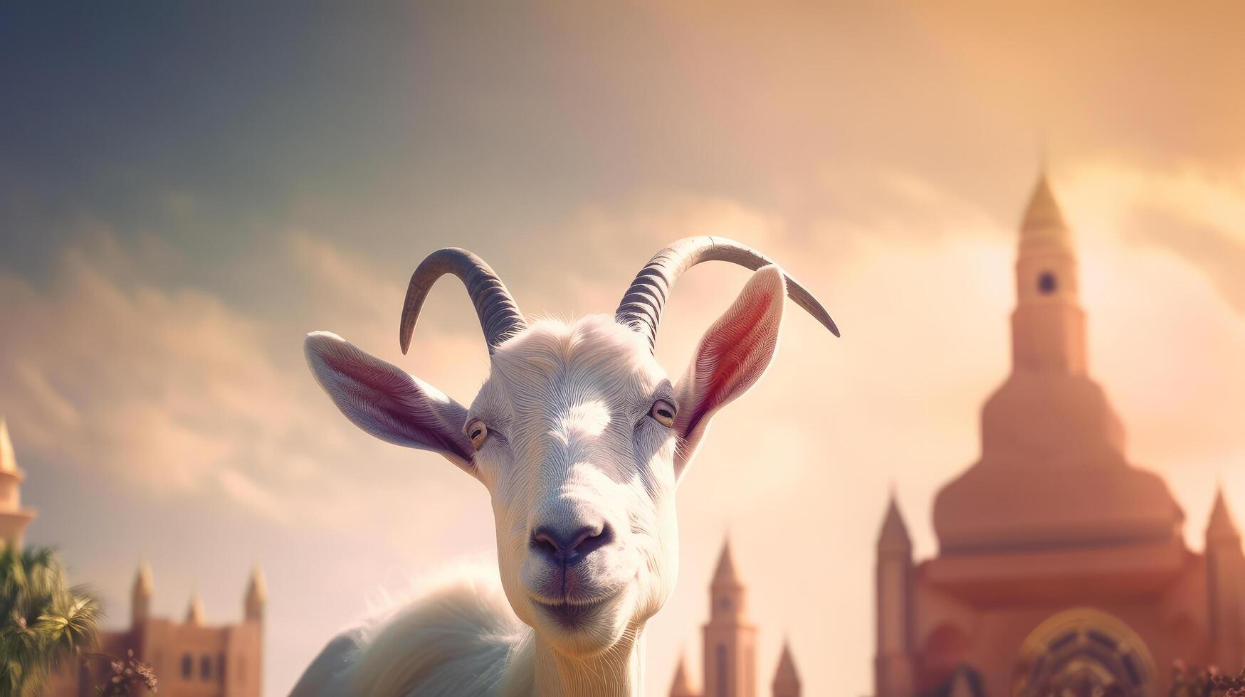 Eid Al Adha Mubarak background. Illustration photo