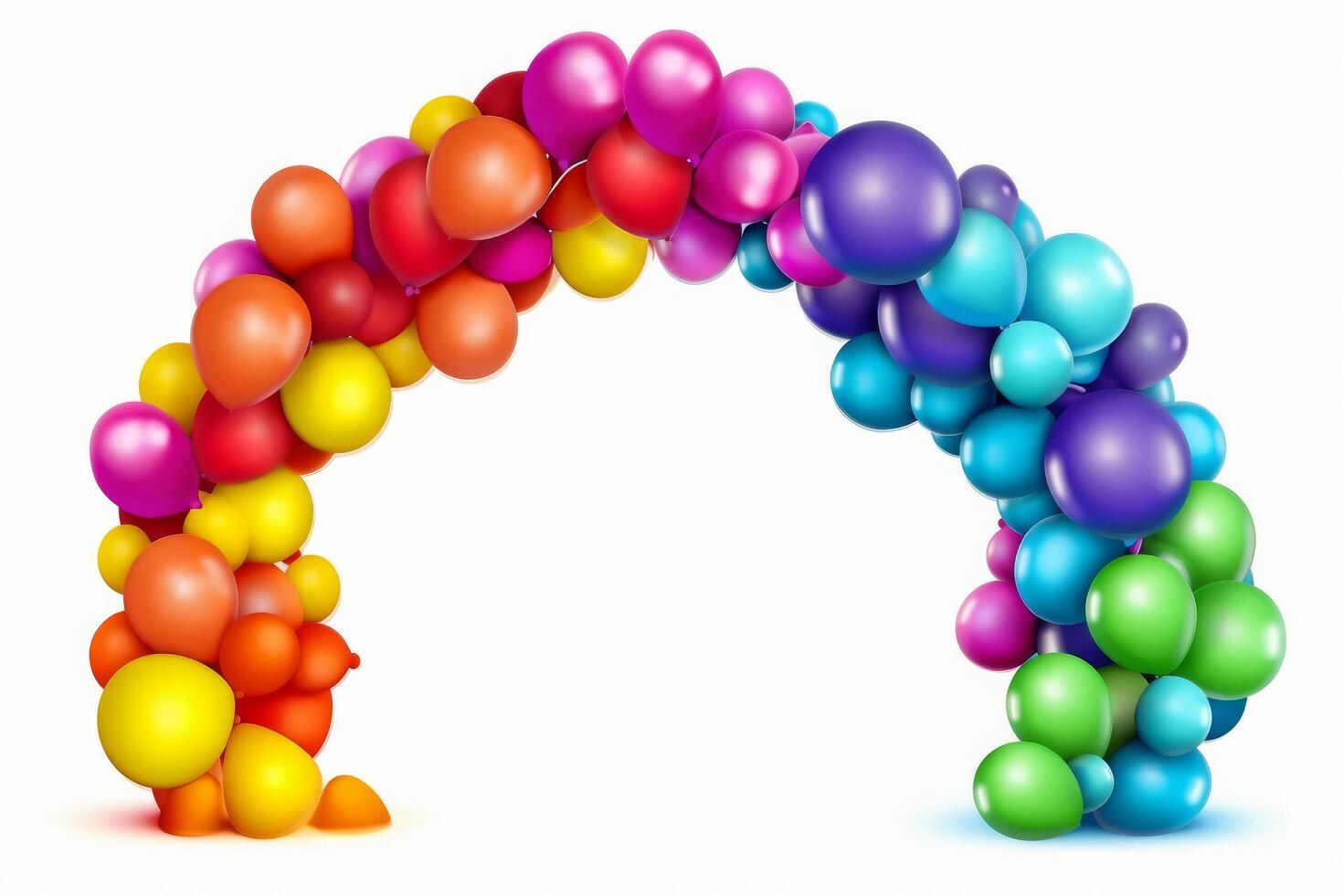 Balloon arch isolated. Illustration photo