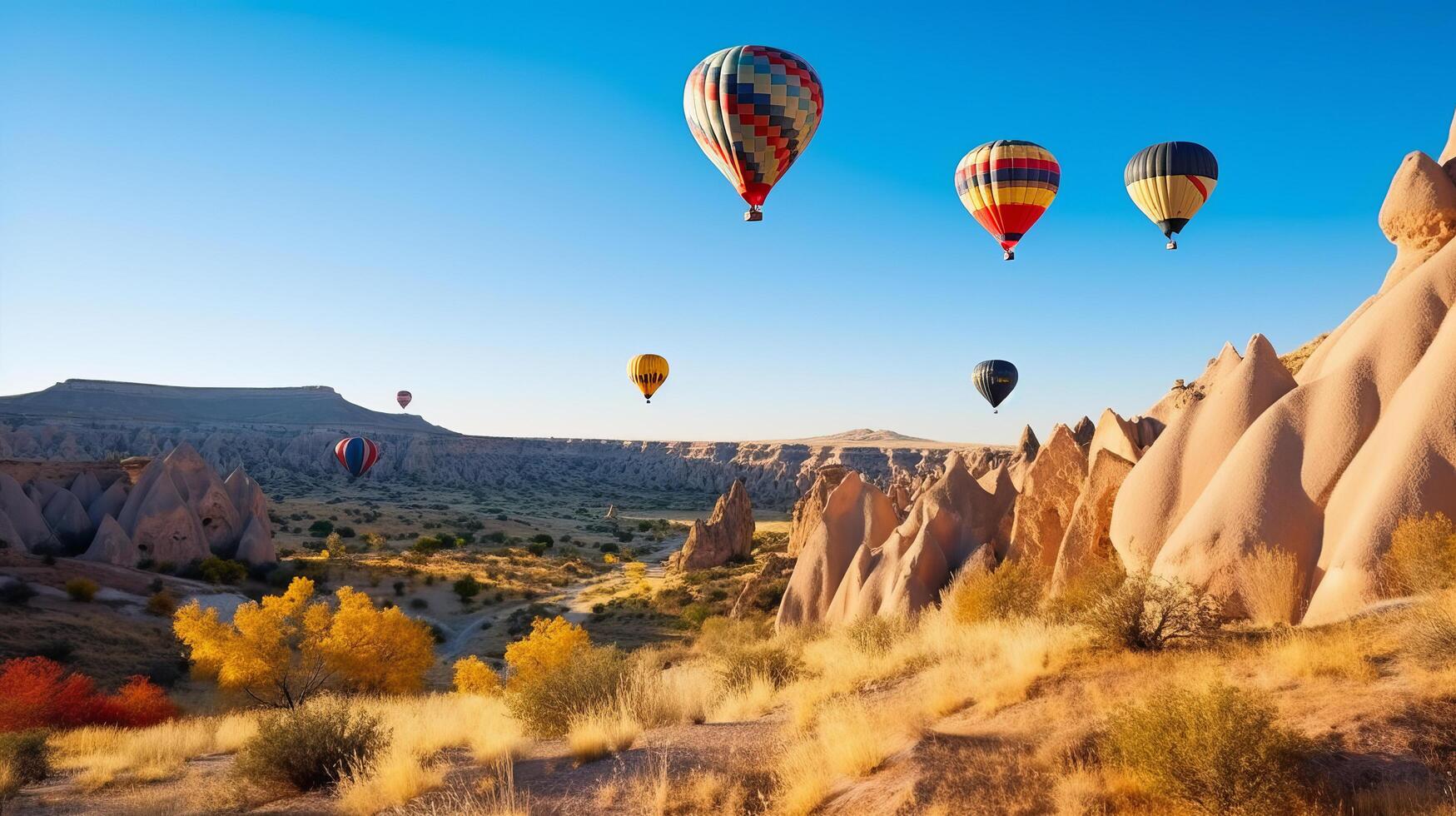 Air balloons background. Illustration photo