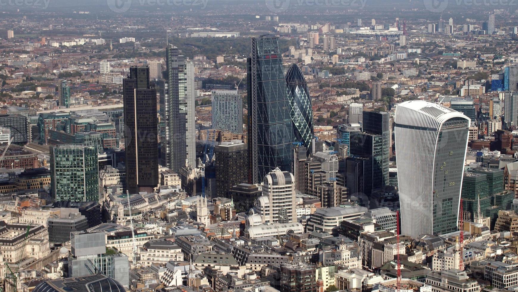 london city skyline view from above photo