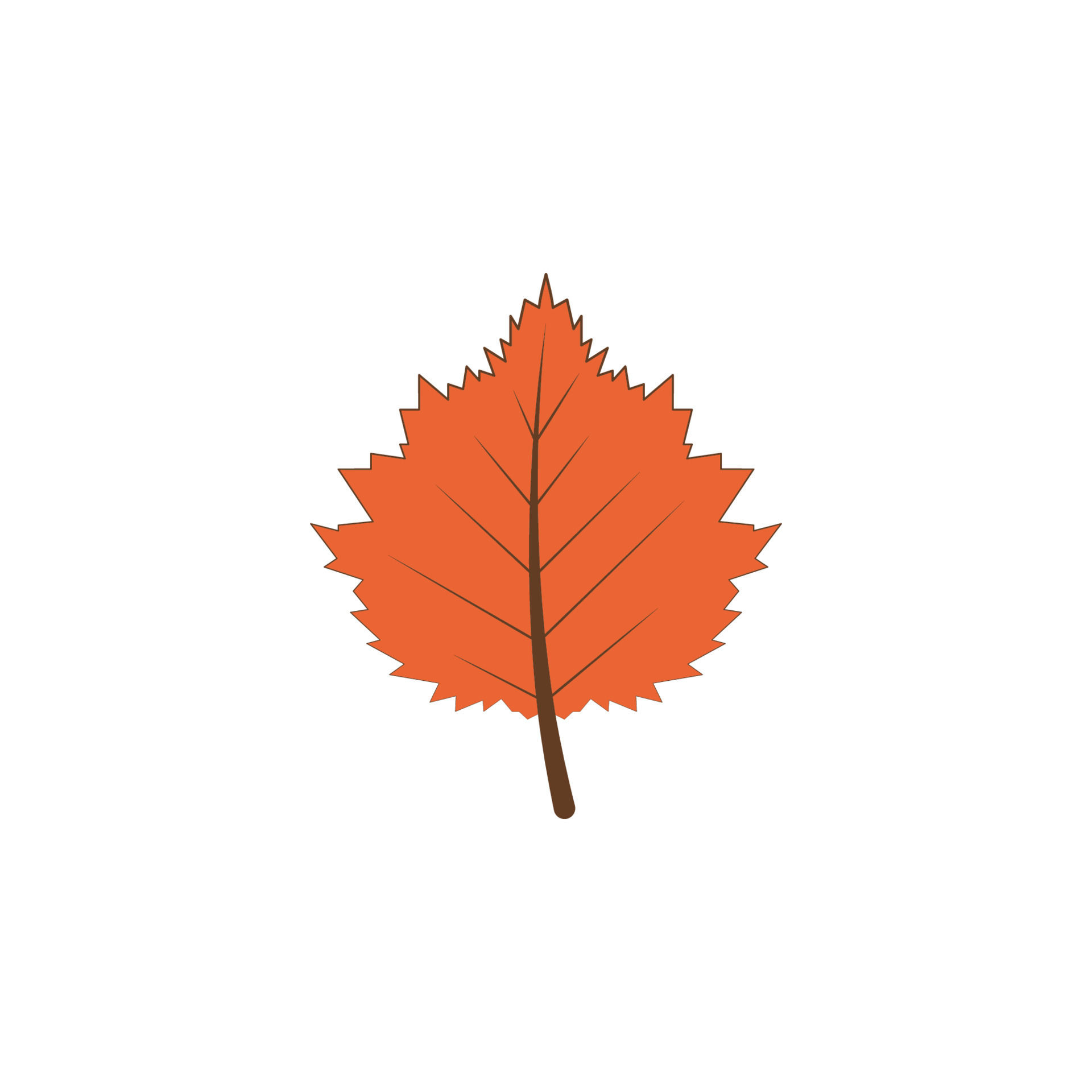 autumn orange color leaf vector icon 22338976 Vector Art at Vecteezy