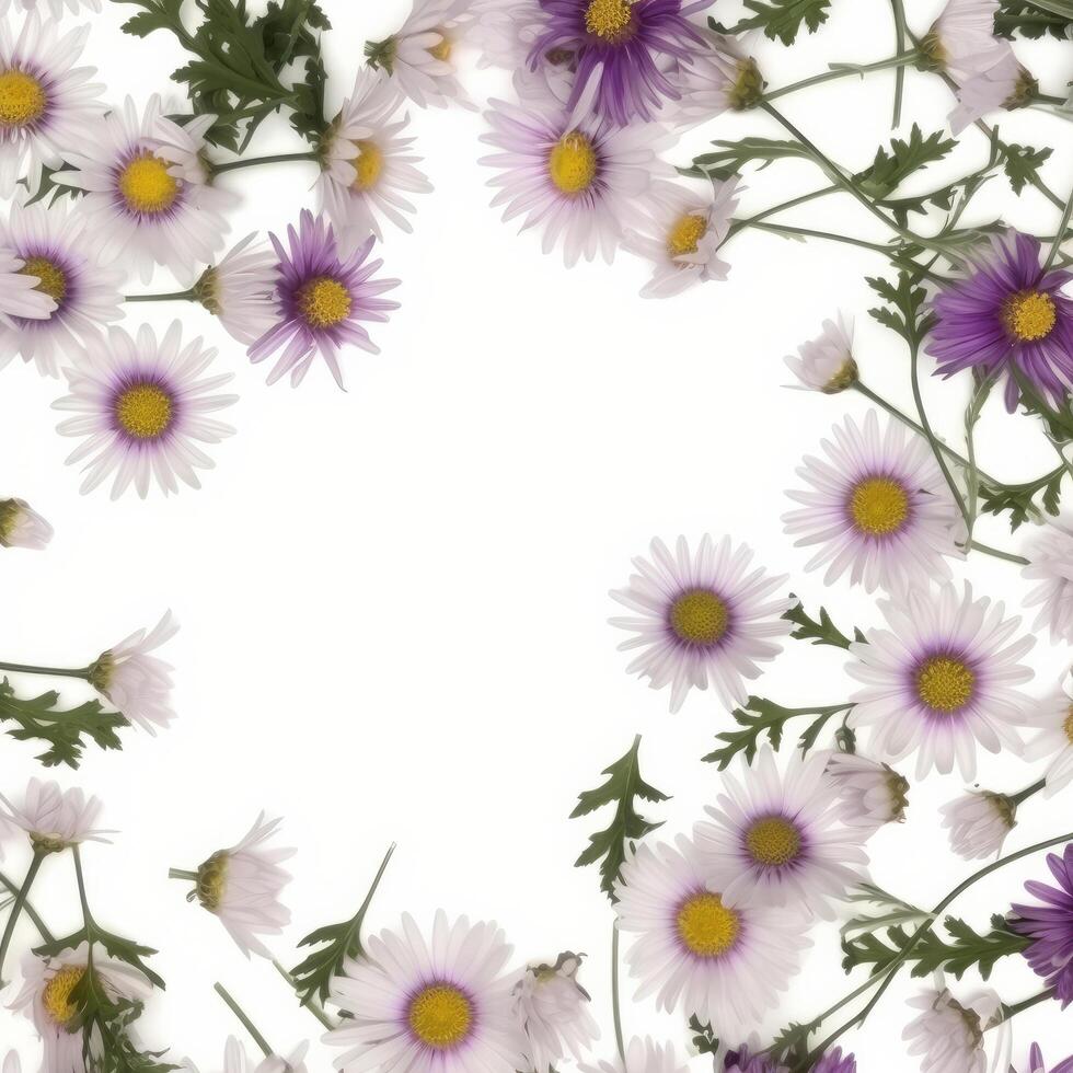 Natural flower frame. Illustration photo