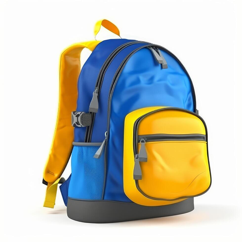 School backpack isolated. Illustration photo