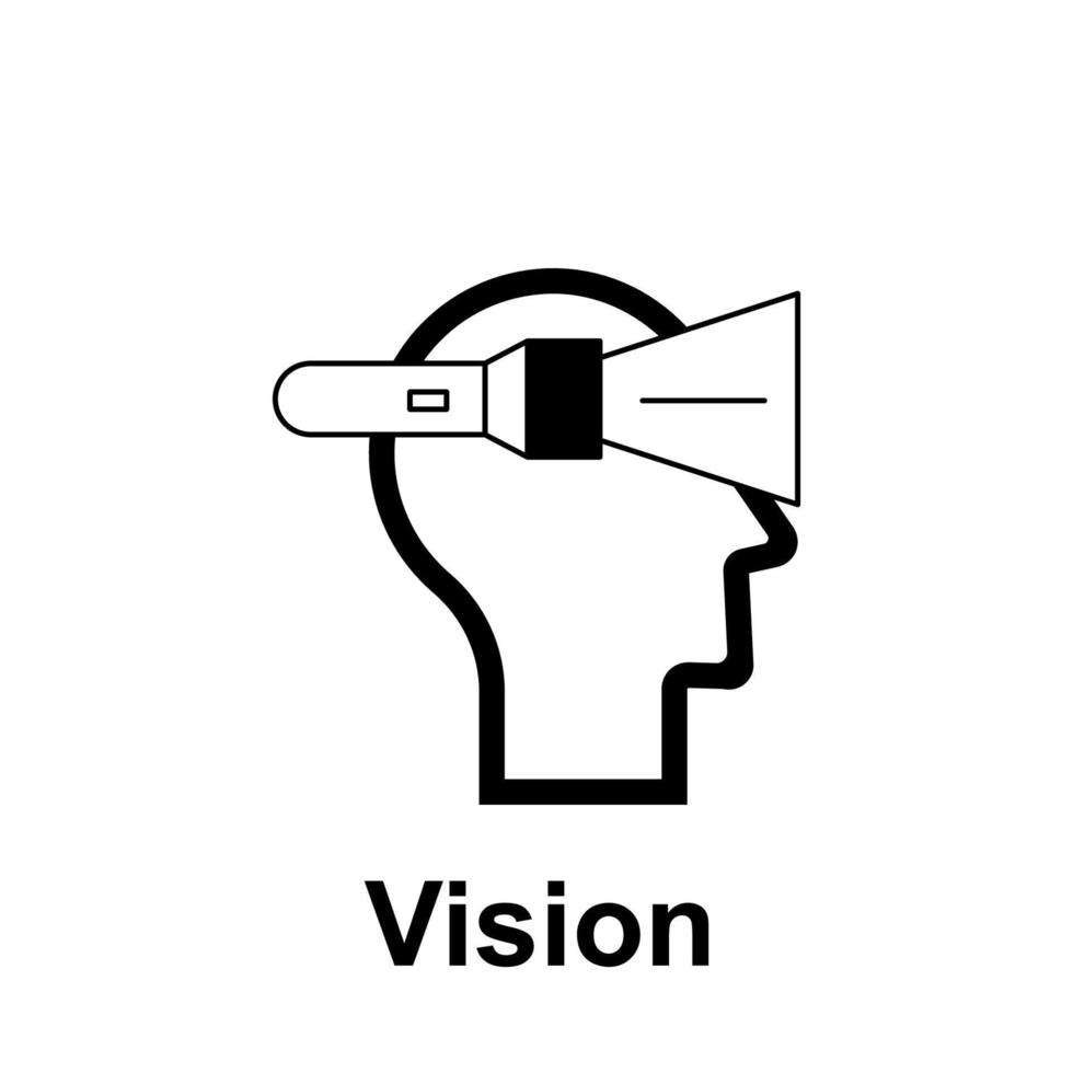 Human mind, vision vector icon