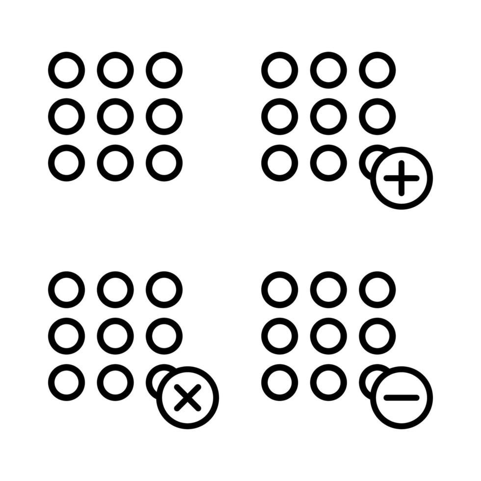 set of touch lock vector icon