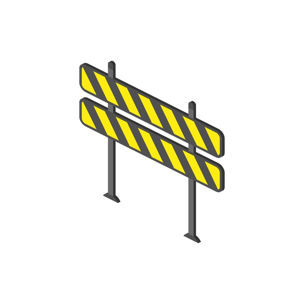 Barricade isometric vector icon