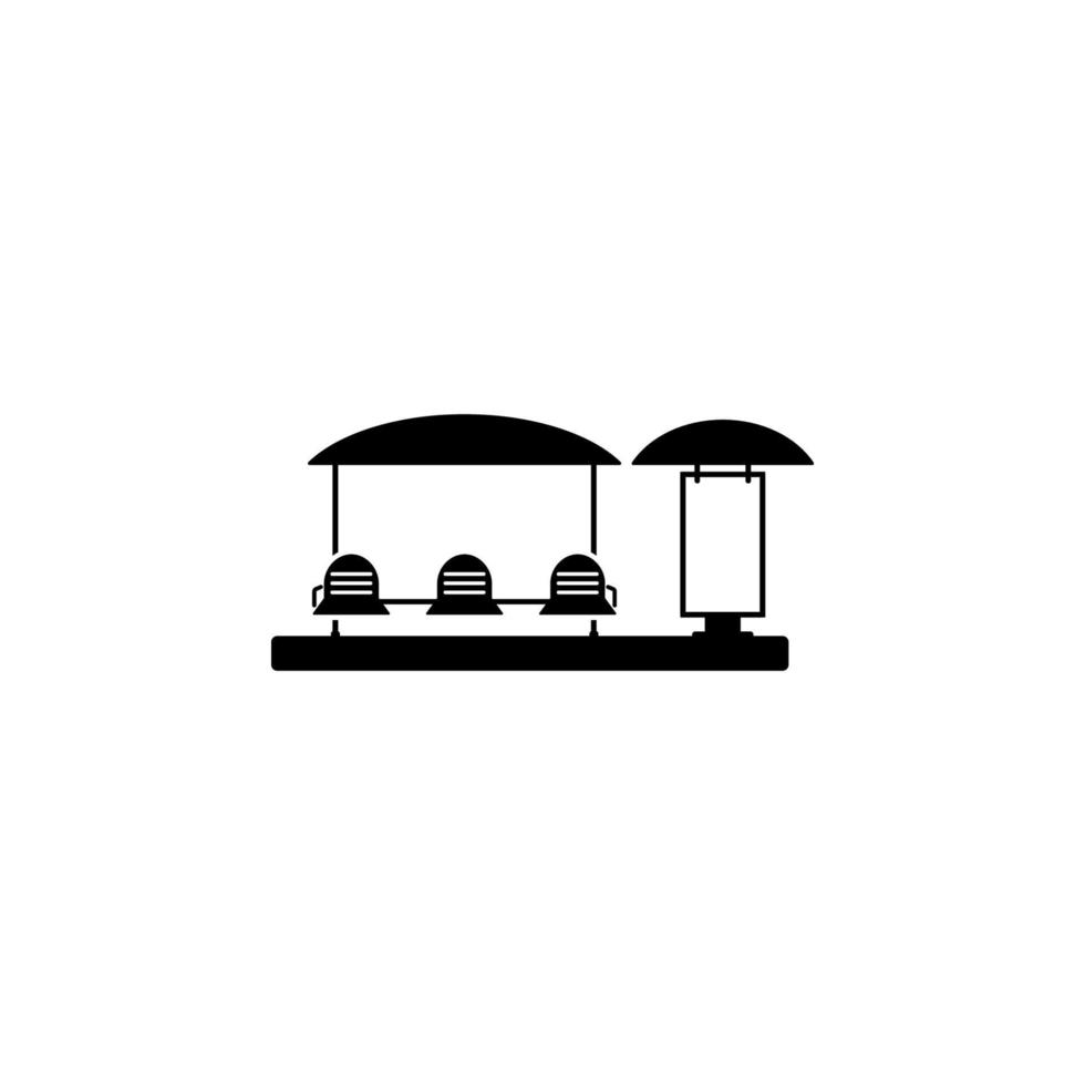 bus station billboard vector icon