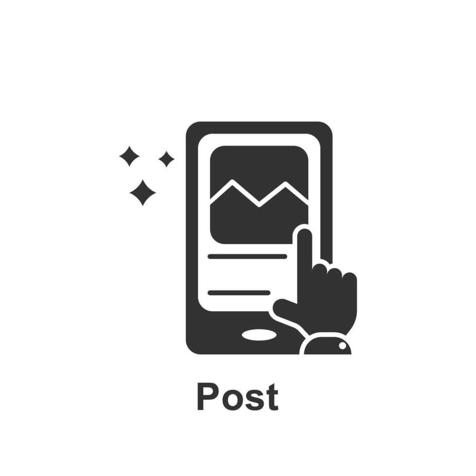 Online marketing, post vector icon