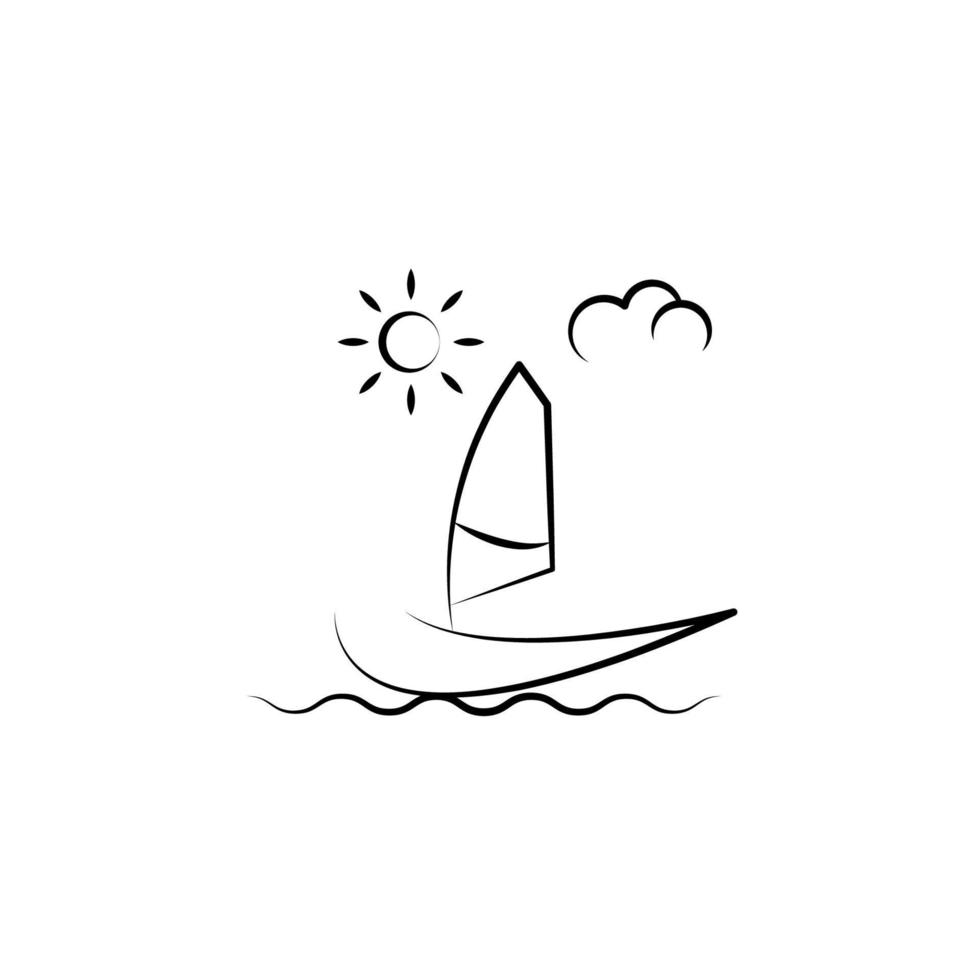 sailing ship vector icon