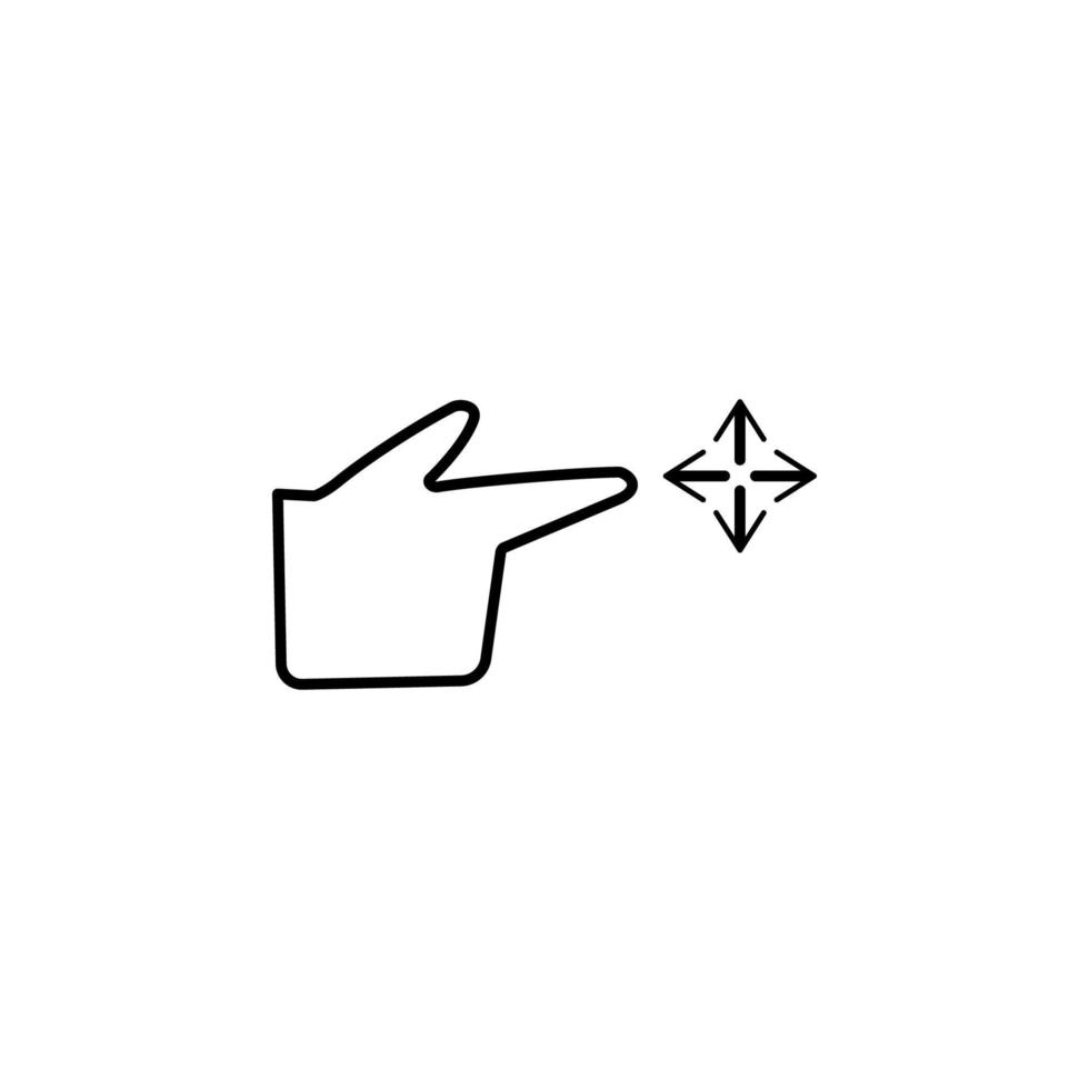 Drag free, finger, gesture vector icon