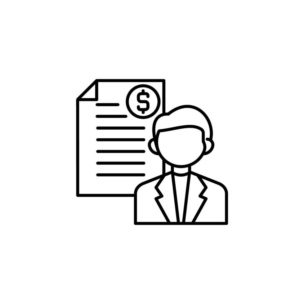 Bribe, contract vector icon