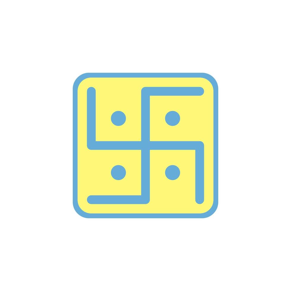 swastik hinduism vector icon