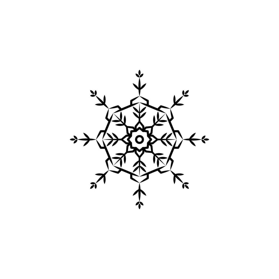 icono de vector de copo de nieve