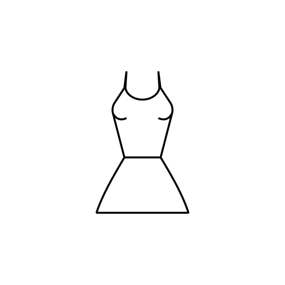 dress with straps woman clothes vector icon