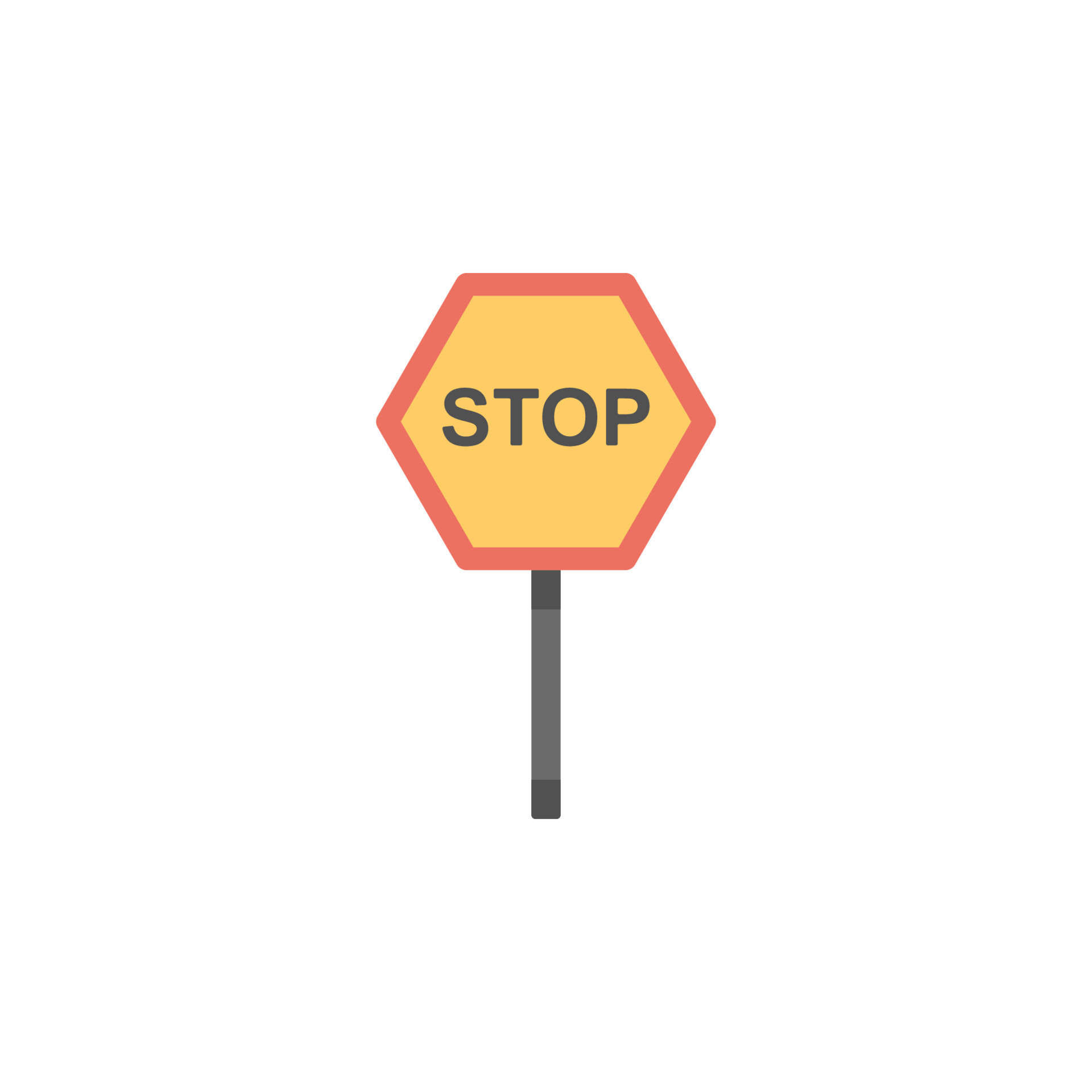 Stop sign colored vector icon 22339528 Vector Art at Vecteezy