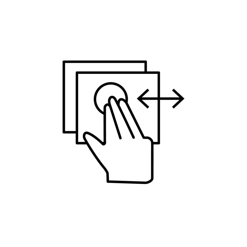 Slide, document, touch, finger vector icon