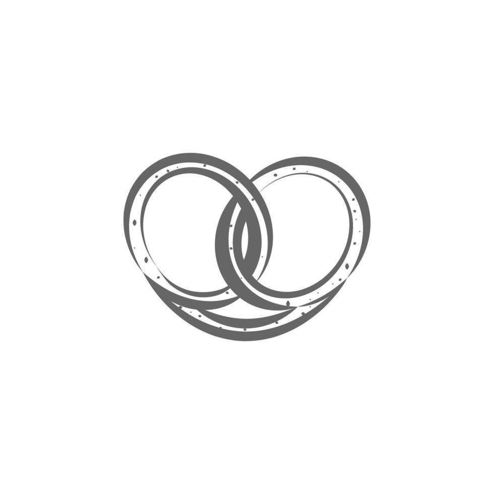Pretzel, bread hand drawn vector icon