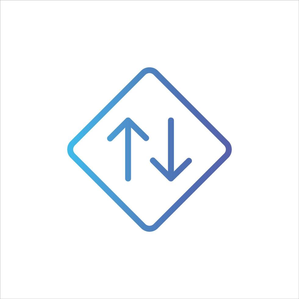 two way in flat design style vector