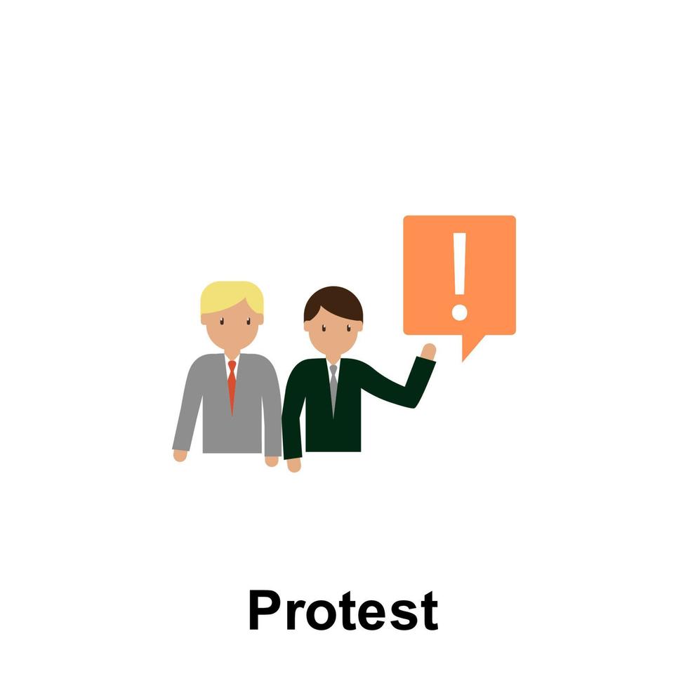 Protest color vector icon