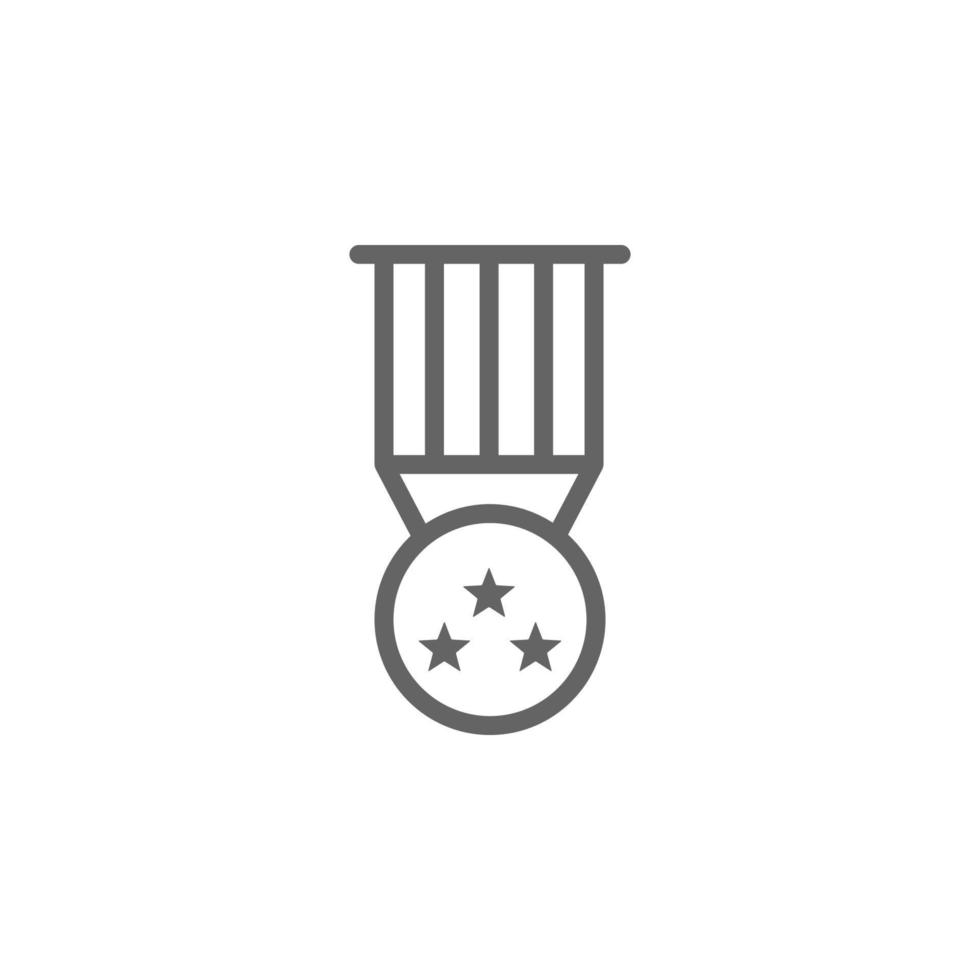 Medal, Award, USA vector icon