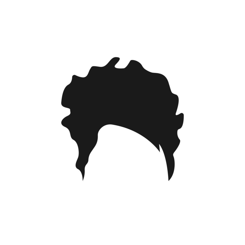 cabello, mujer, Corte de pelo, afro texturizado vector icono