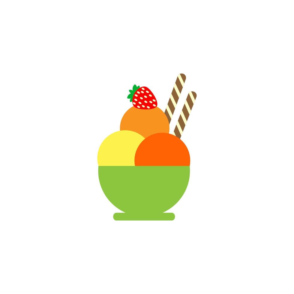 Cream, food, ice vector icon
