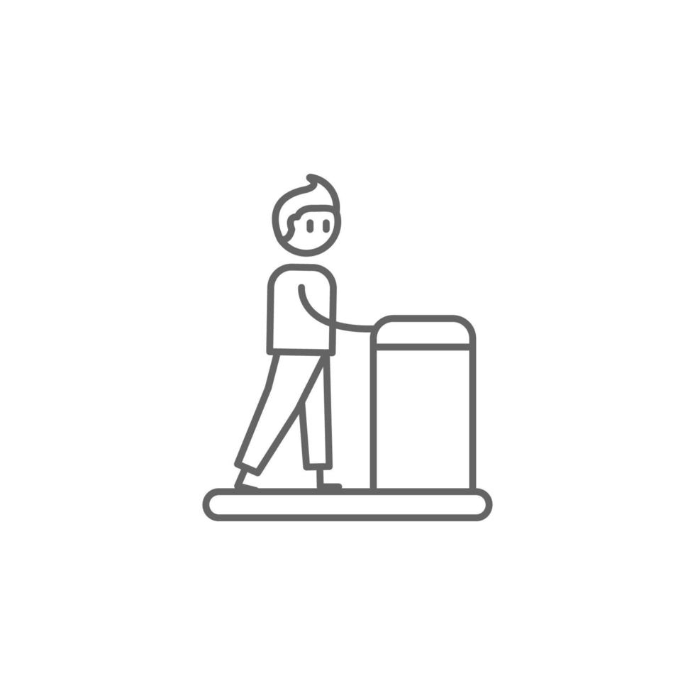 Rehabilitation, physiotherapy, man vector icon