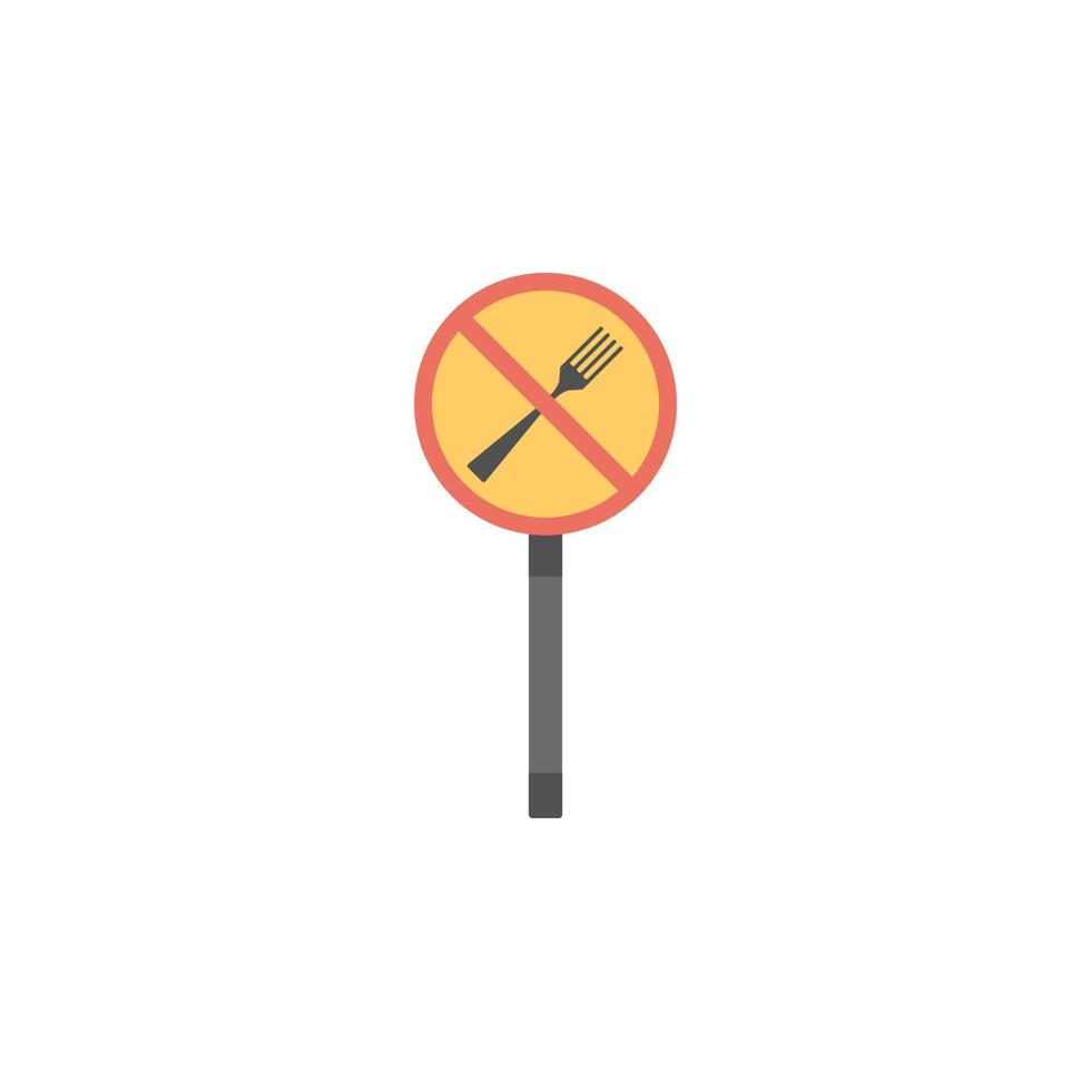 No dining colored vector icon