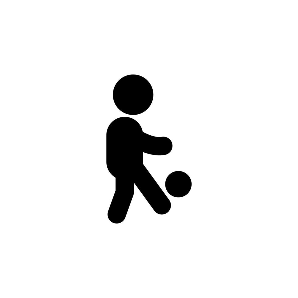 child plays with a ball vector icon